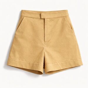 TUCKERNUCK Ruth Tailored Shorts S Gold Mustard Yellow High Rise Classic Preppy